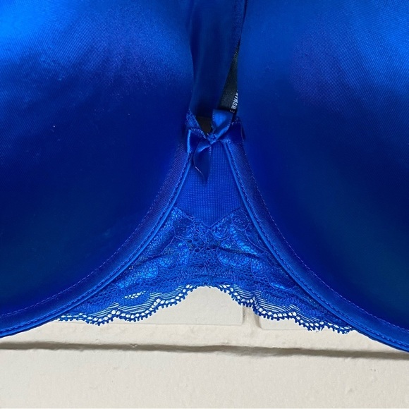 Torrid 44DD Perfect T Shirt Push Up Bra Blue Lace Romantic Comfort - Picture 5 of 9